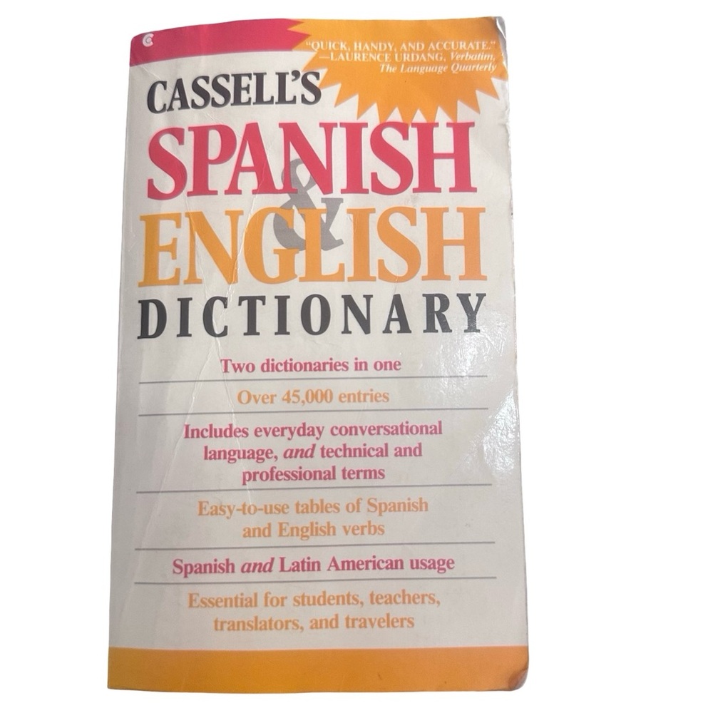 1986 Spanish English Dictionary Cassells Vintage